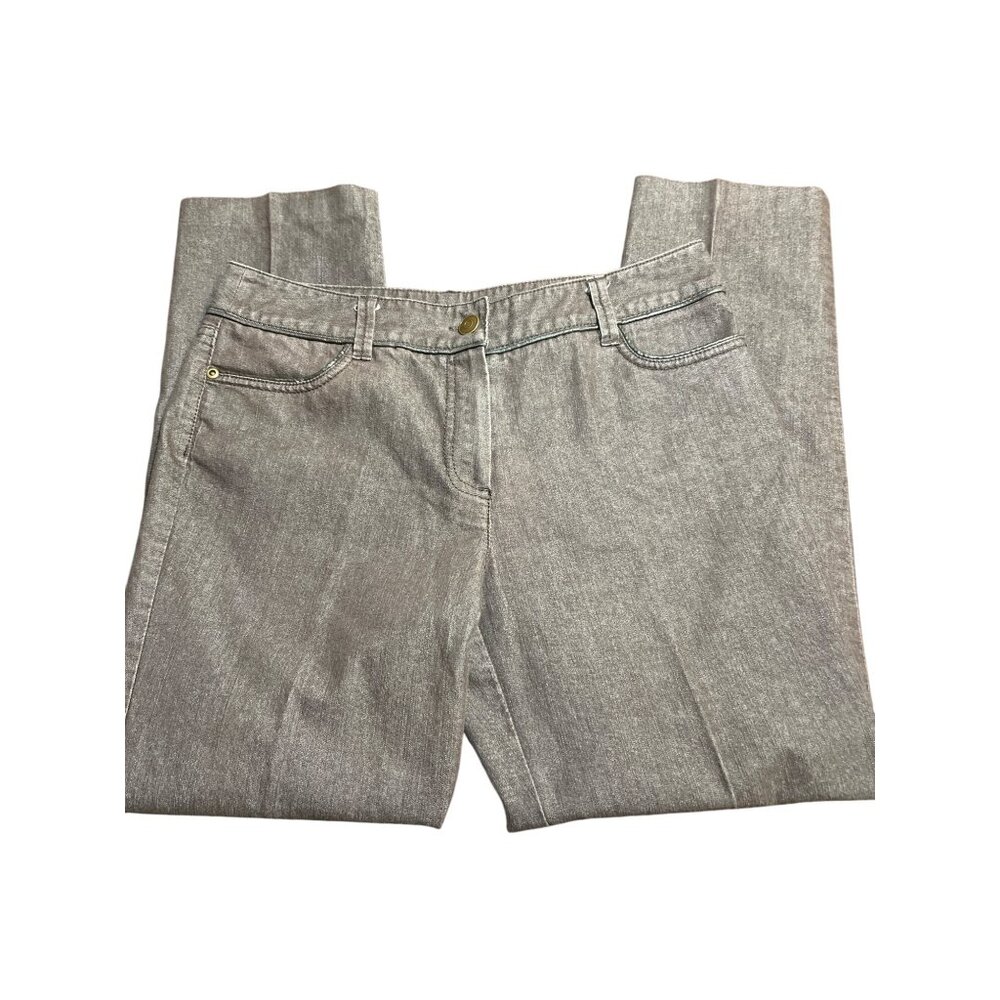 New Directions Brown Lightweight Denim Pants Jeans Ankle Size 6